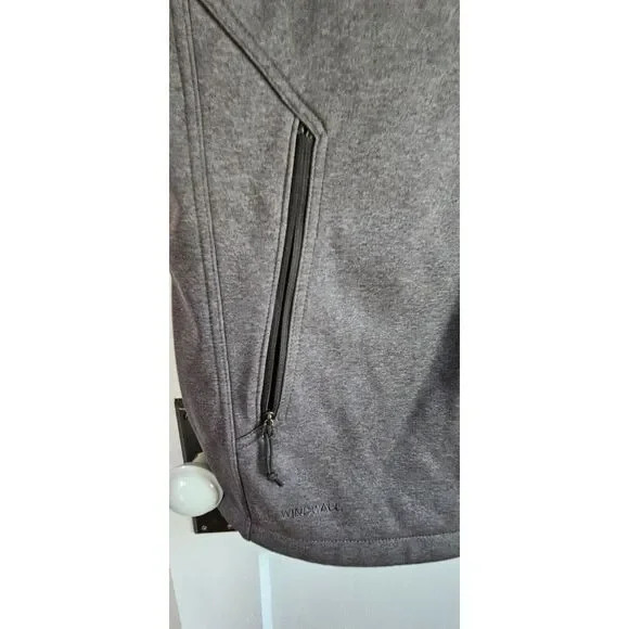 North Face Ridgeline shell vest windwall full zip vest Men Sz L charcoal grey - Picture 4 of 11